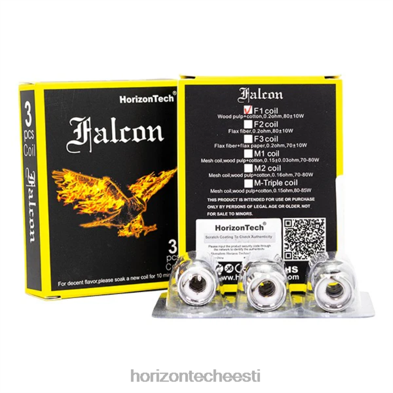 2JXRL7 HorizonTech Falcon poolid (3-pakk) HorizonTech vape kit - f1 mähis 0,2 oomi