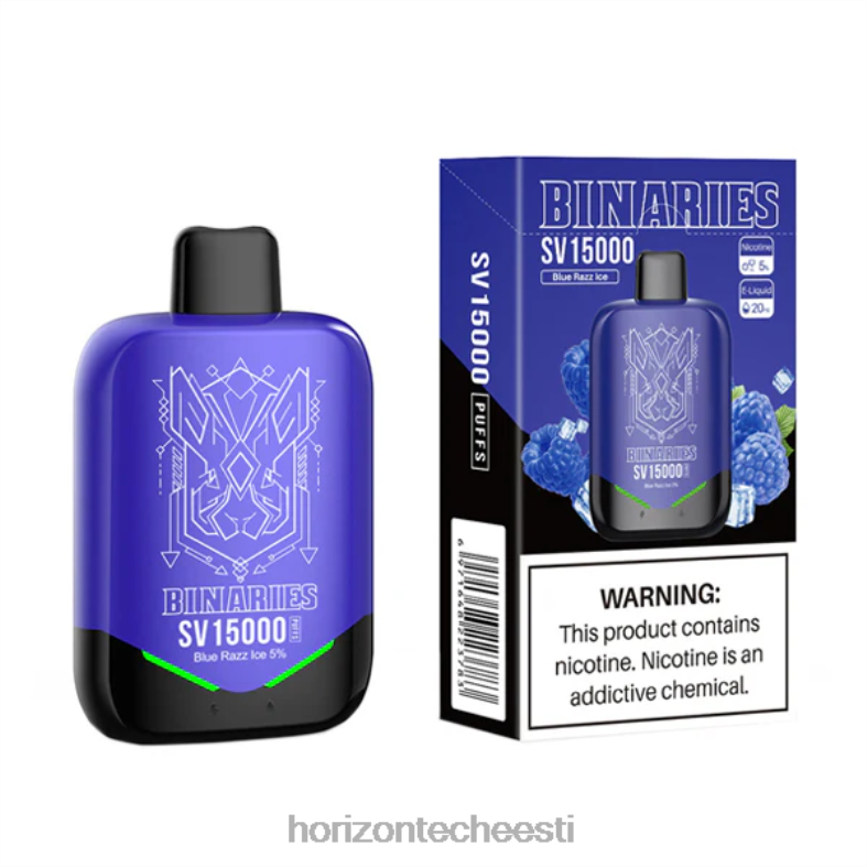 2JXRL87 HorizonTech Binaries Cabin ühekordne sv HorizonTech vape kit - sinine razz jää