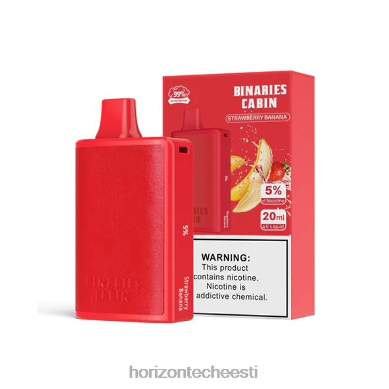 2JXRL69 HorizonTech Binaries Cabin ühekordne 20ml Horizon Tech vape - maasika banaan