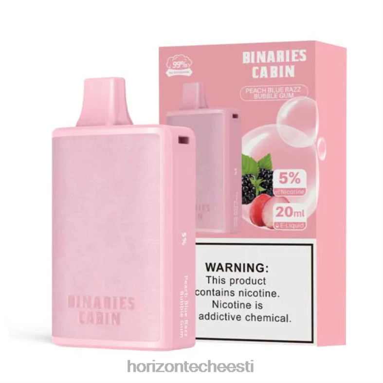 2JXRL77 HorizonTech Binaries Cabin ühekordne 20ml HorizonTech vape kit - virsiku sinine razz närimiskumm