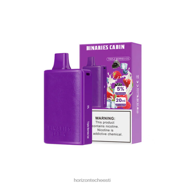 2JXRL84 HorizonTech Binaries Cabin ühekordne 20ml Horizon Tech vape coils - kolmekordsed marjad jää