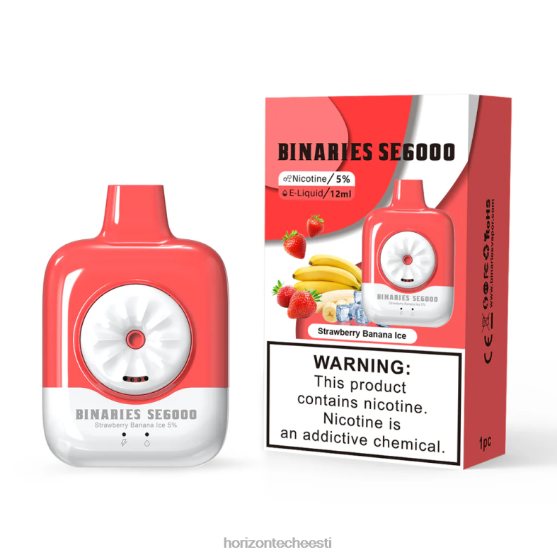 2JXRL134 HorizonTech Binaries Cabin ühekordne see 12ml Horizon Tech vape coils - maasika banaanijää