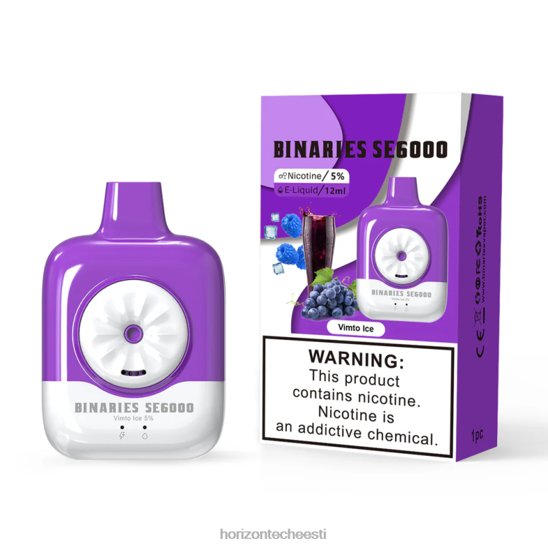 2JXRL154 HorizonTech Binaries Cabin ühekordne see 12ml Horizon Tech vape coils - vimto jää