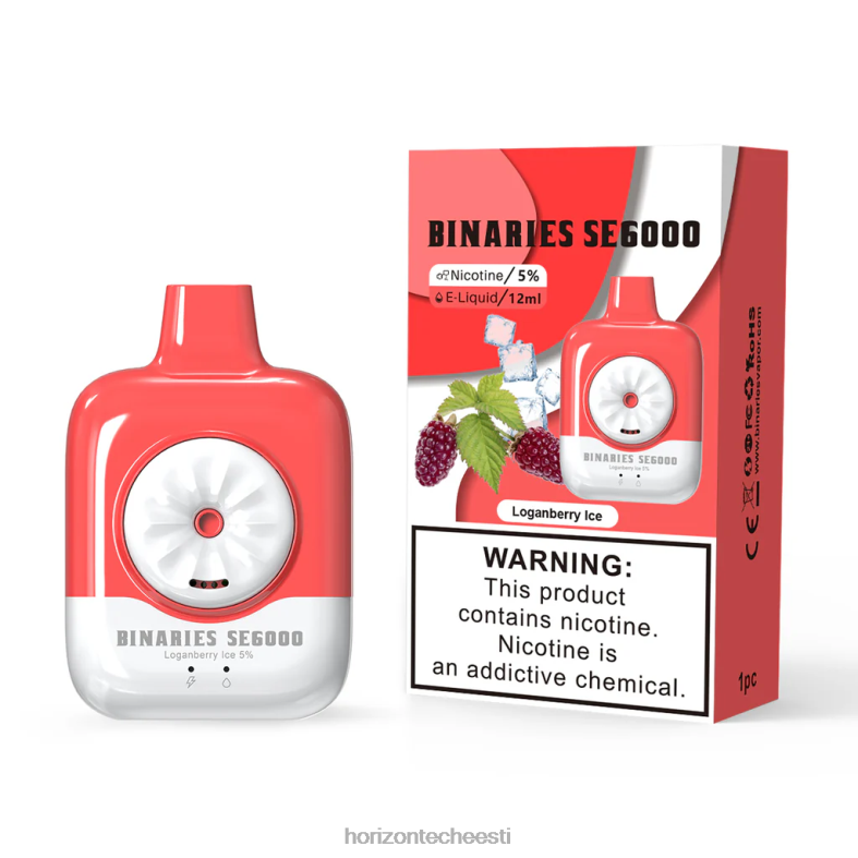2JXRL155 HorizonTech Binaries Cabin ühekordne see 12ml Horizon Tech coils - loganberry jää