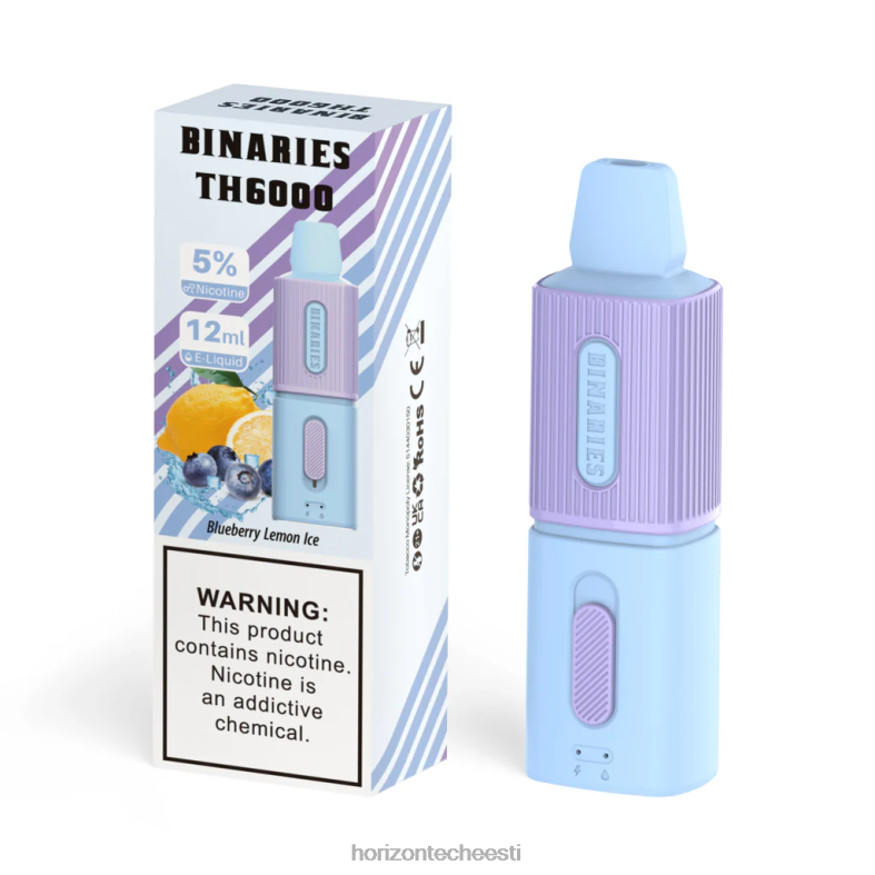 2JXRL115 HorizonTech Binaries Cabin th6000 ühekordne 12ml Horizon Tech coils - mustika sidrunijää