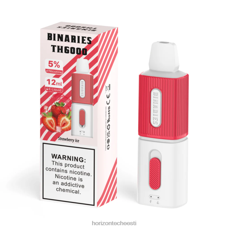 2JXRL4 HorizonTech Binaries Cabin th6000 ühekordne 12ml Horizon Tech vape coils - maasikajää